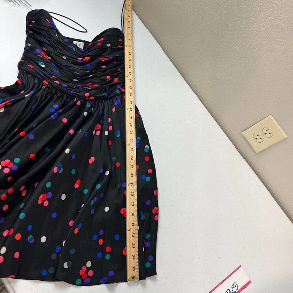 Halston Heritage‎ Women Confetti Polka Dot Strapless Mini Dress Fun 4 NYE - Picture 12 of 13